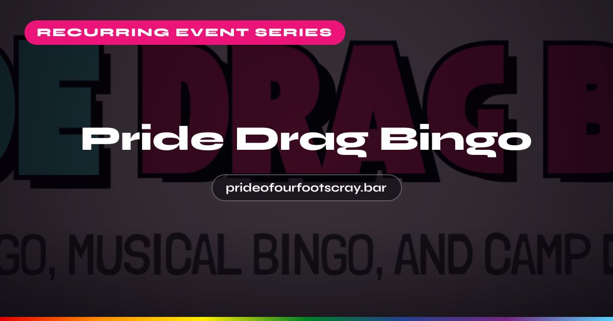 Pride Drag Bingo